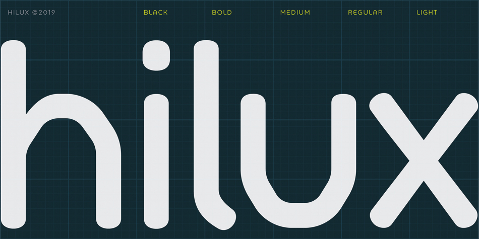 Hilux Font preview